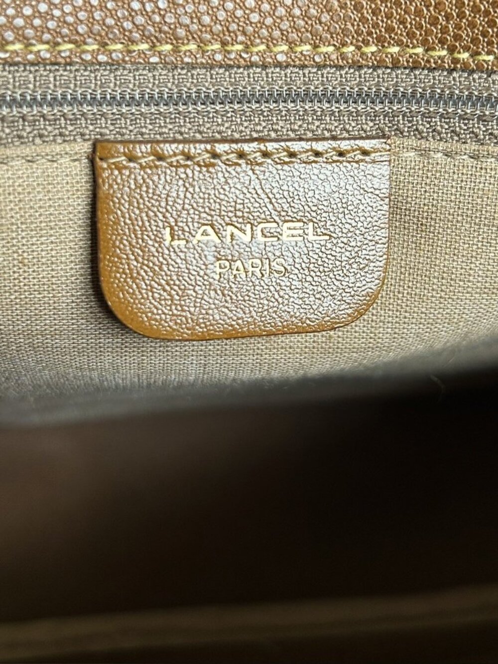LANCEL Leather Shoulder Bag GM, British Tan - Picture 10 of 15